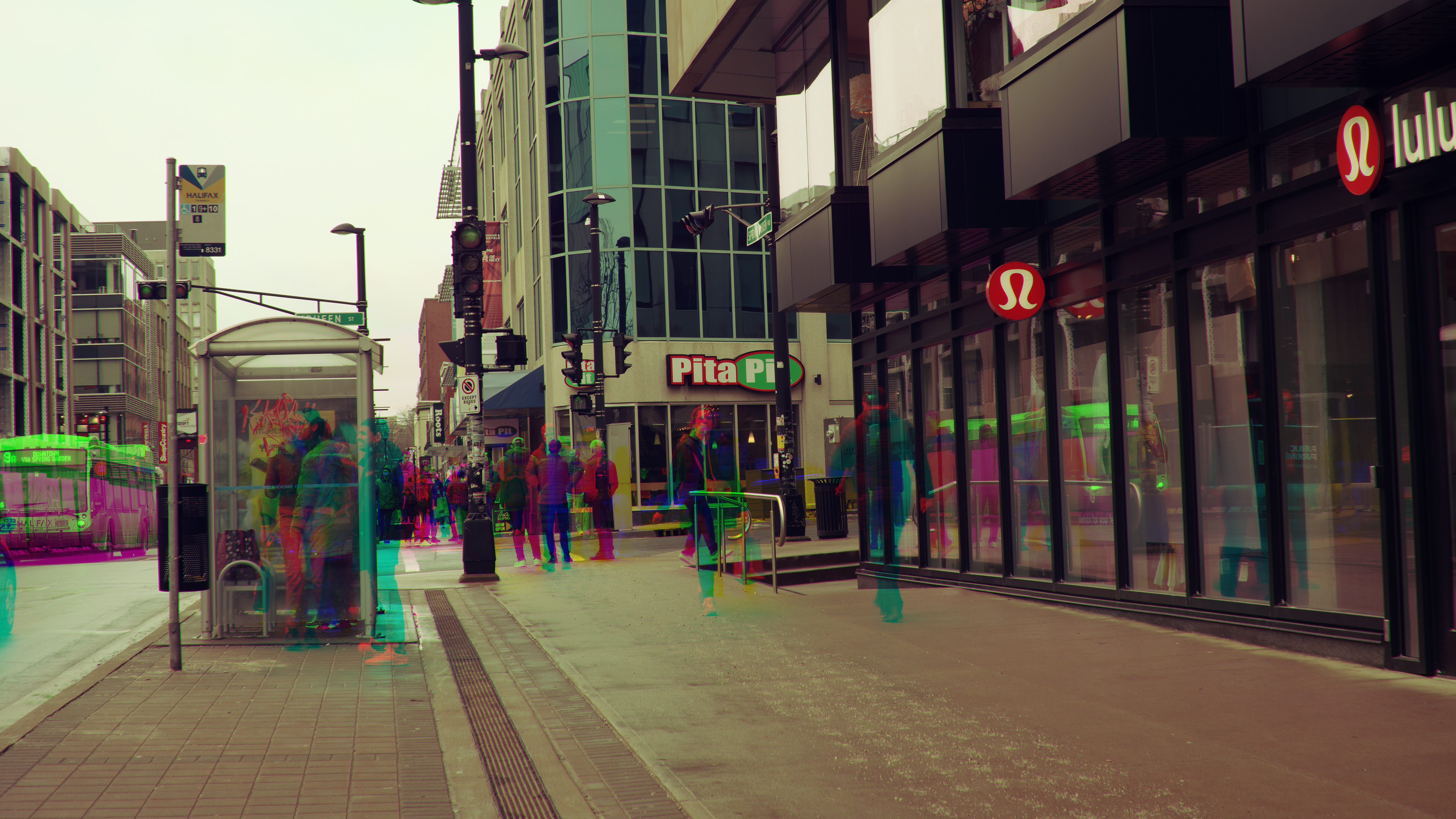 Trichrome: street scene